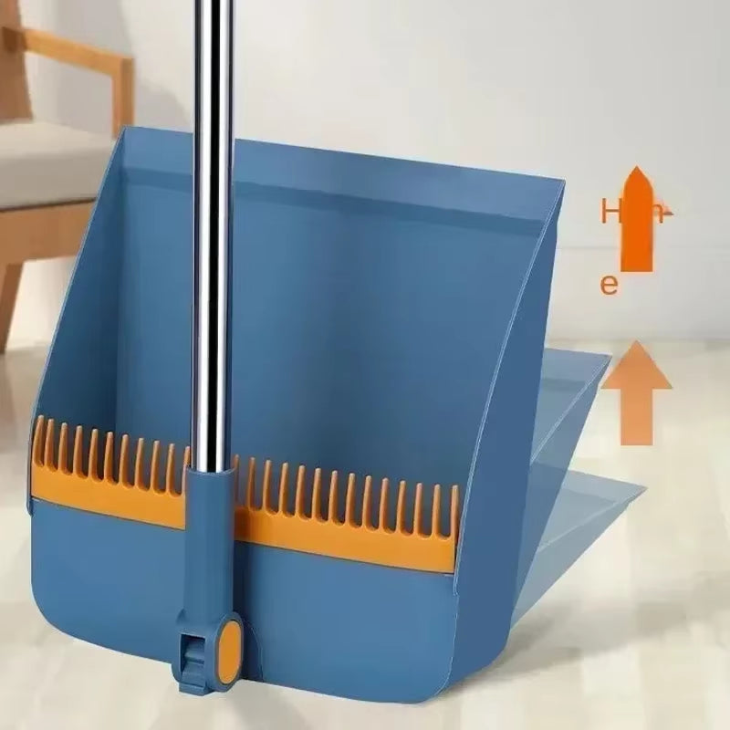 Thickened Folding Dustpan Rotating Broom Set Combination of Soft Hair Broom Non-Stick Hair Broom Sweeping Broom