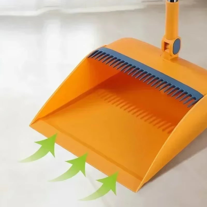 Thickened Folding Dustpan Rotating Broom Set Combination of Soft Hair Broom Non-Stick Hair Broom Sweeping Broom