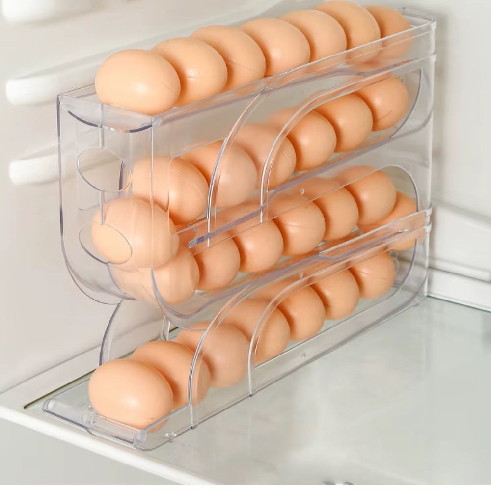 Automatic Egg Roller Large Capacity Household Kitchen Dedicated Egg Roller Rack Space Saving 3 Layer / 4 Layer Egg Dispenser