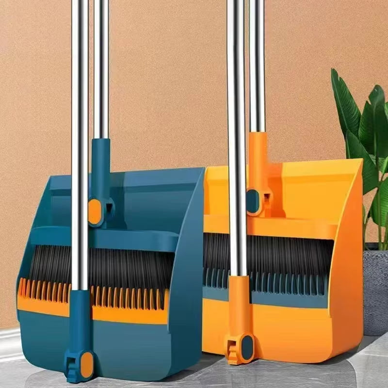 Thickened Folding Dustpan Rotating Broom Set Combination of Soft Hair Broom Non-Stick Hair Broom Sweeping Broom