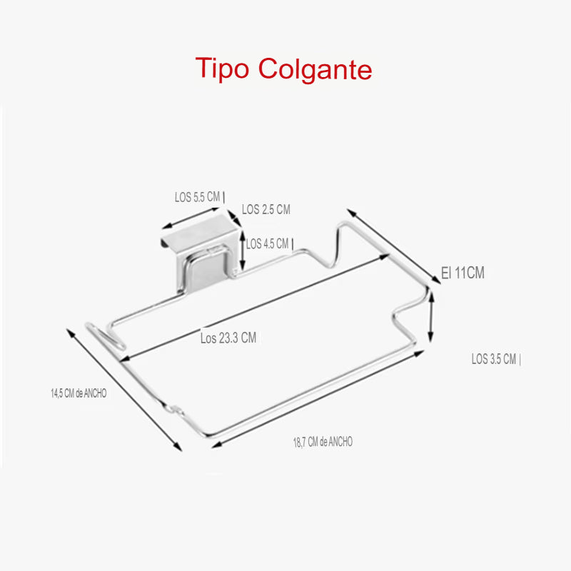 Soporte Colgante de Acero Inoxidable para Bolsas de Basura